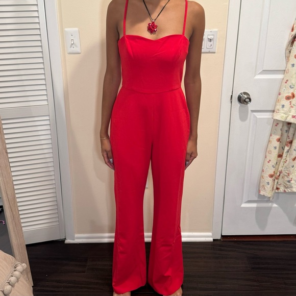 Red French Connection Jumpsuit - Picture 1 of 6
